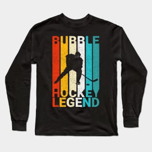 Bubble Hockey Legend Vintage Retro Distressed Long Sleeve T-Shirt